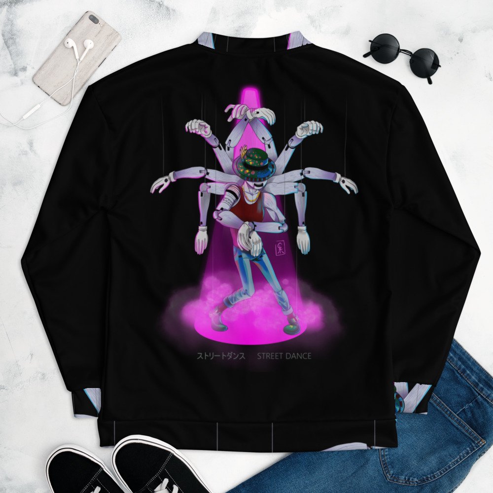 Puppet Style Unisex Bomber Jacket - Image 2