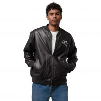 ROBOT MAFIA Leather Bomber Jacket