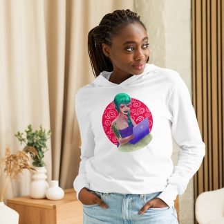 Social Media Hooded long-sleeve tee