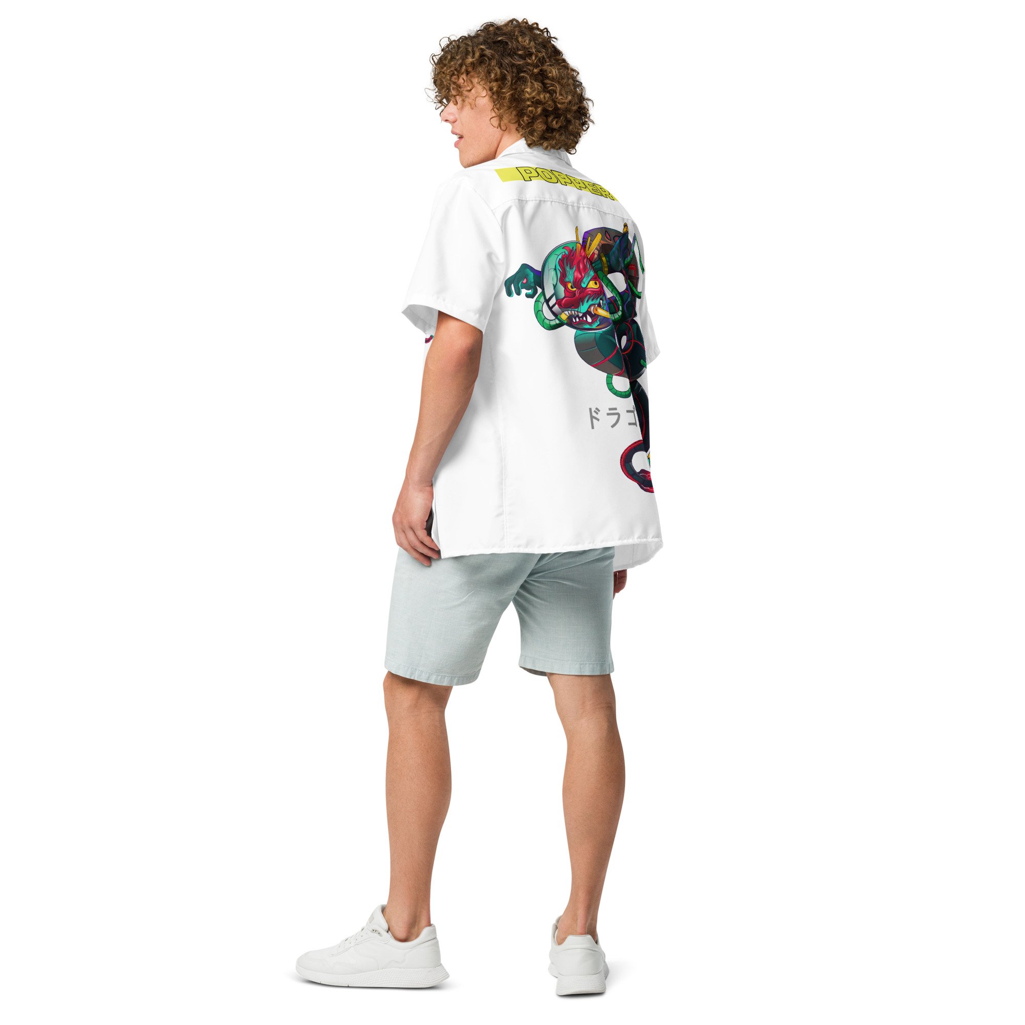 Dragon Popper Unisex button shirt - Image 2