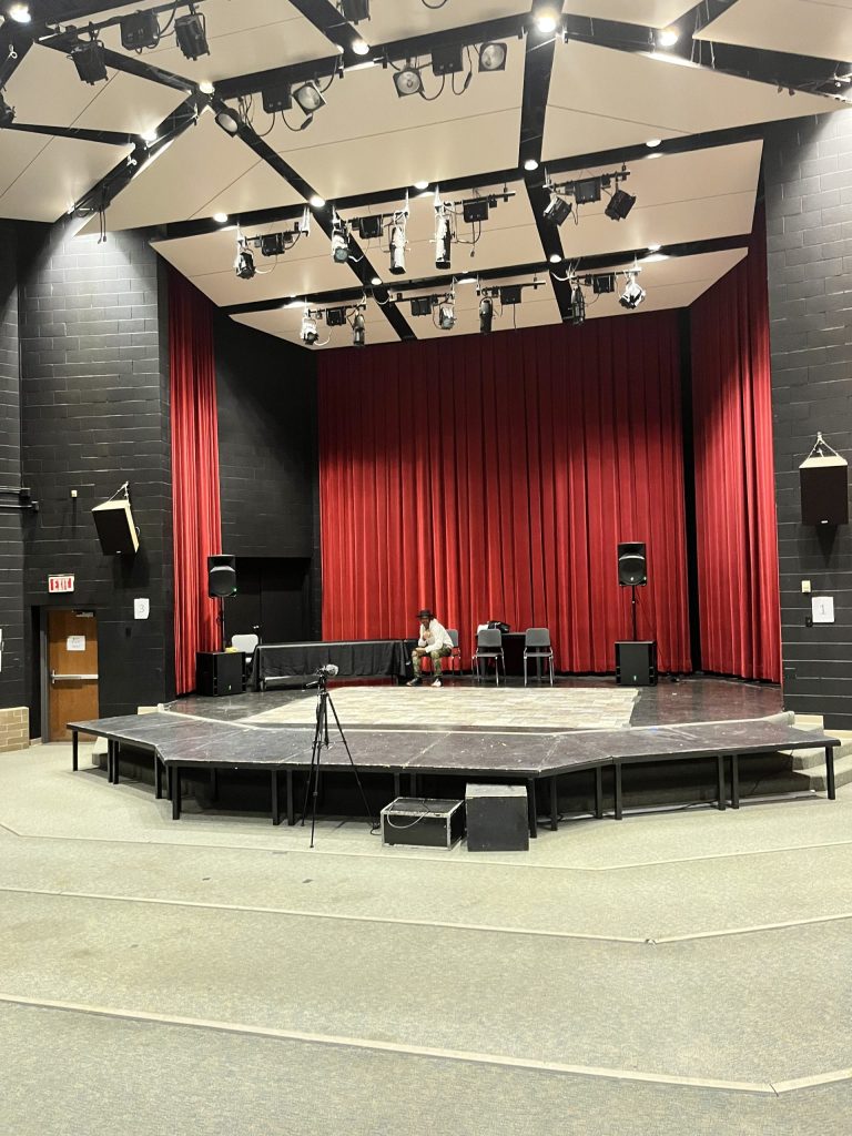 Mini Stage in a studio at Pike High School Performing Arts