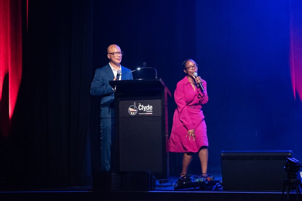 Speakers at Center Stage 2025 talent show 